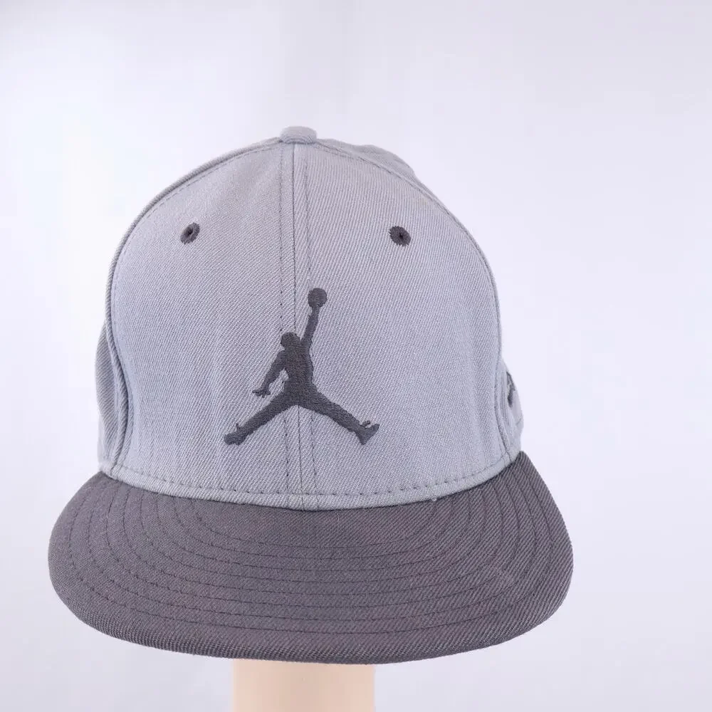 Jordan Jumpman New Era 59FIFTY Fitted Hat Gray Charcoal Cap Size 7 1/2